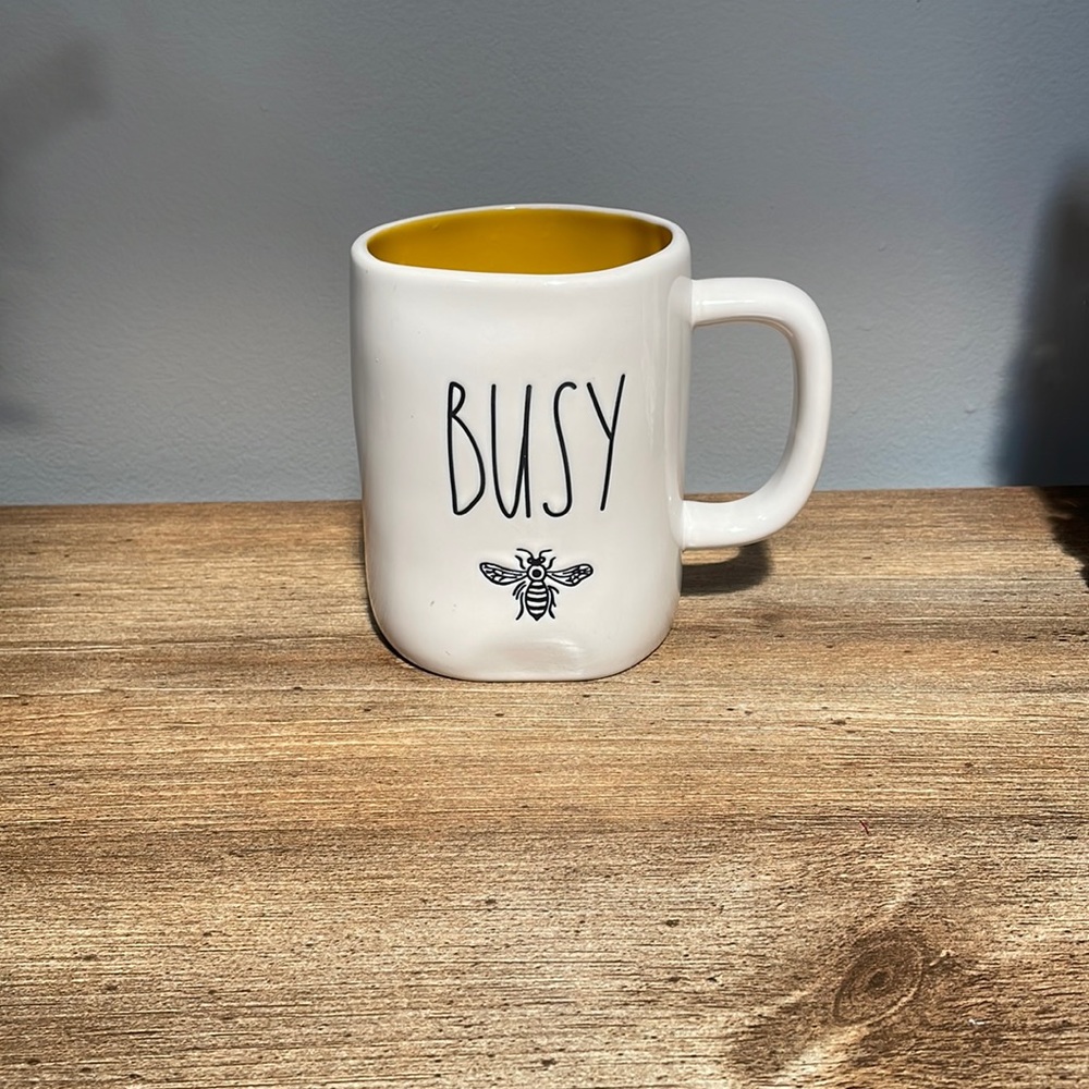 Rae Dunn “Busy Bee” Mug with Yellow interior